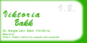 viktoria bakk business card