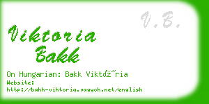 viktoria bakk business card